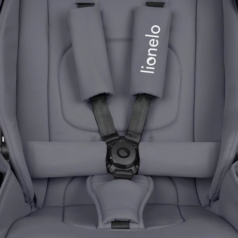 Carucior 2 in 1, Lionelo, Mika Plus, Cadru din aluminiu, Cu landou intarit si salteluta moale, Reversibil, Cu sistem de ventilatie 3D, Cu accesorii, Pana la 22 kg, Conform cu EN1888-1 EN1888-2, EN1466, Gri