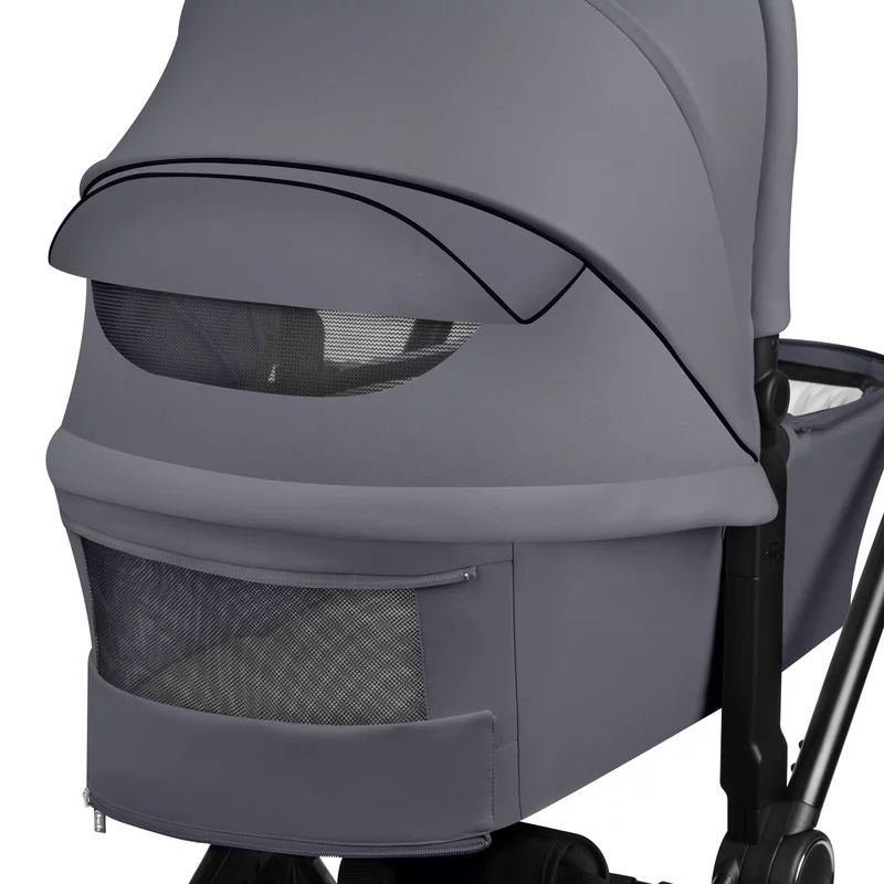 Carucior 2 in 1, Lionelo, Mika Plus, Cadru din aluminiu, Cu landou intarit si salteluta moale, Reversibil, Cu sistem de ventilatie 3D, Cu accesorii, Pana la 22 kg, Conform cu EN1888-1 EN1888-2, EN1466, Gri