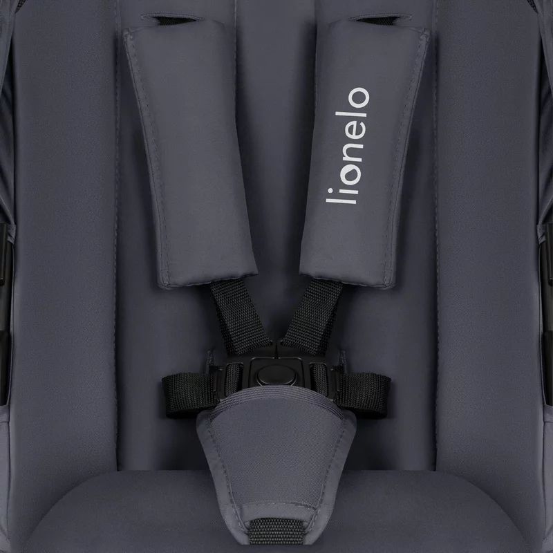 Carucior 3 in 1, Lionelo, Amber Plus, Cadru aluminiu, Cu landou intarit si salteluta moale, Cu scoica auto testata ADAC, Reversibil, Maner ajustabil, Cu accesorii, Cu ventilatie panoramica 3D, Pana la 22 kg, EN1888-1, EN1888-2, EN1466, ECE R129, Gri