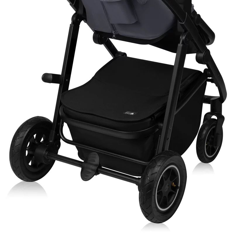 Carucior 3 in 1, Lionelo, Amber Plus, Cadru aluminiu, Cu landou intarit si salteluta moale, Cu scoica auto testata ADAC, Reversibil, Maner ajustabil, Cu accesorii, Cu ventilatie panoramica 3D, Pana la 22 kg, EN1888-1, EN1888-2, EN1466, ECE R129, Gri