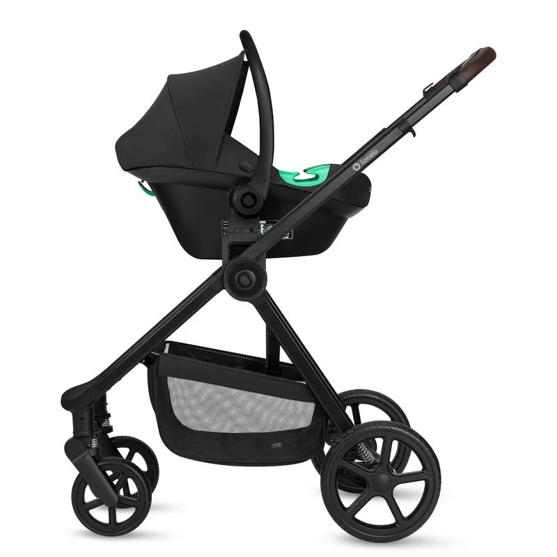 Carucior 3 in 1, Lionelo, Greet, Pana la 15 kg, Cadru aluminiu, Cu landou si salteluta moale, Cu scoica auto, Reversibil, Cu accesorii, Maner, suport pentru picioare, spatar reglabile, Bej