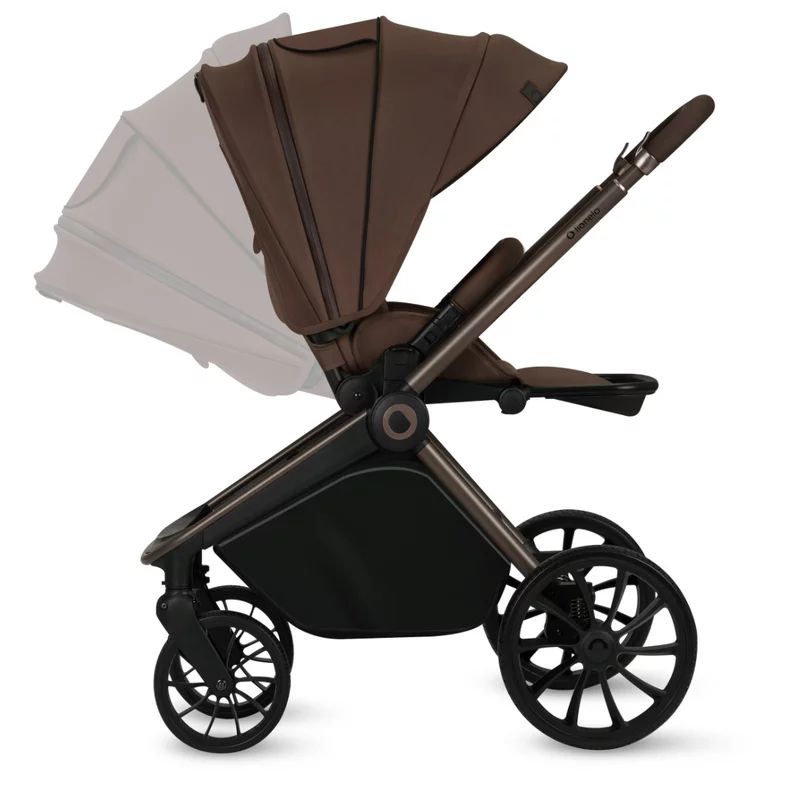 Carucior sport, Lionelo, Mika Plus, Cadru din aluminiu, Copertina XXL, Spatar reglabil in 3 pozitii, Cu accesorii, Pana la 22 kg, 6-48 luni; EN1888-1, EN1888-2 EN1466, Mocha Mousse