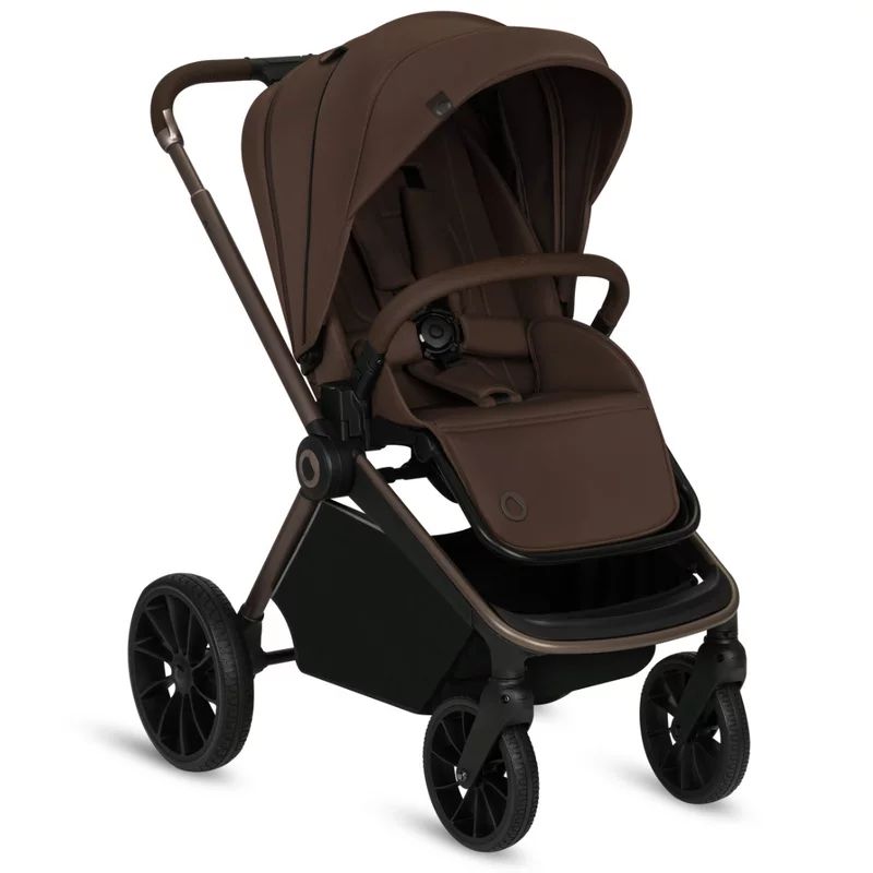 Carucior sport, Lionelo, Mika Plus, Cadru din aluminiu, Copertina XXL, Spatar reglabil in 3 pozitii, Cu accesorii, Pana la 22 kg, 6-48 luni; EN1888-1, EN1888-2 EN1466, Mocha Mousse