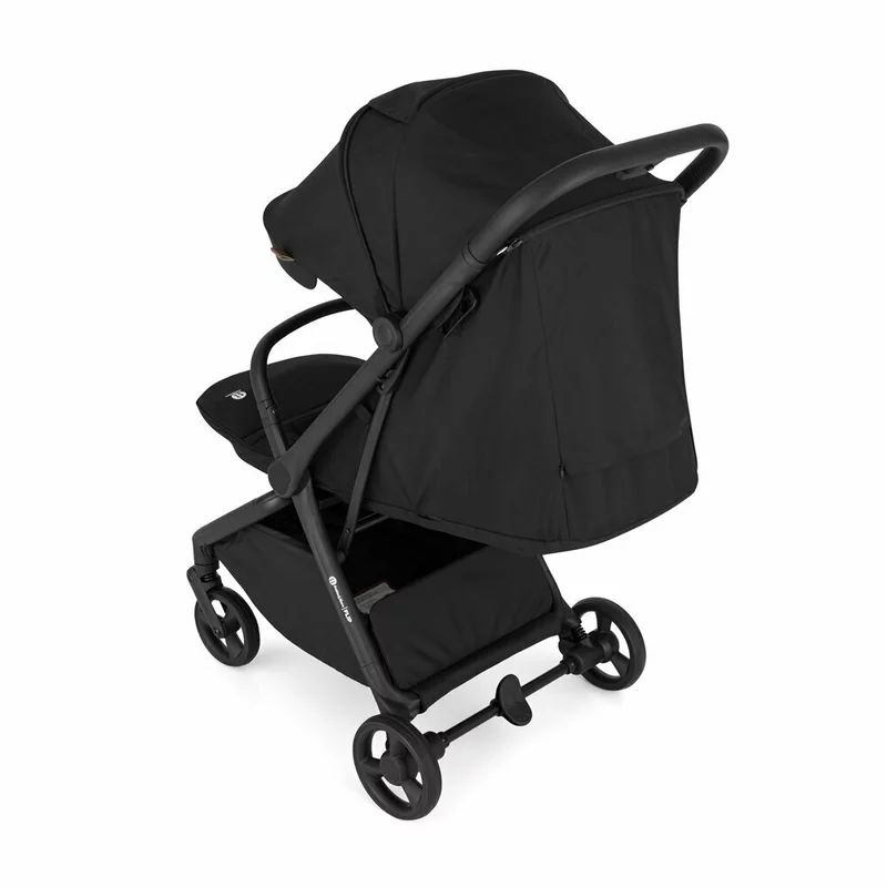 Carucior sport, Petite&Mars, Flip, Pliere compacta cu o mana, Spatar reglabil pana la pozitie de somn, Suport picioare reglabil, Copertina extensibila cu protectie UPF50+, Pana la 22 kg, 0 luni+, Negru