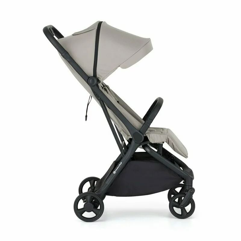 Carucior sport, Petite&Mars, Flip, Pliere compacta cu o mana, Spatar reglabil pana la pozitie de somn, Suport picioare reglabil, Copertina extensibila cu protectie UPF50+, Pana la 22 kg, 0 luni+, Gri