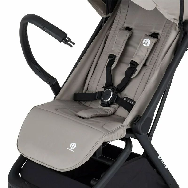 Carucior sport, Petite&Mars, Flip, Pliere compacta cu o mana, Spatar reglabil pana la pozitie de somn, Suport picioare reglabil, Copertina extensibila cu protectie UPF50+, Pana la 22 kg, 0 luni+, Gri