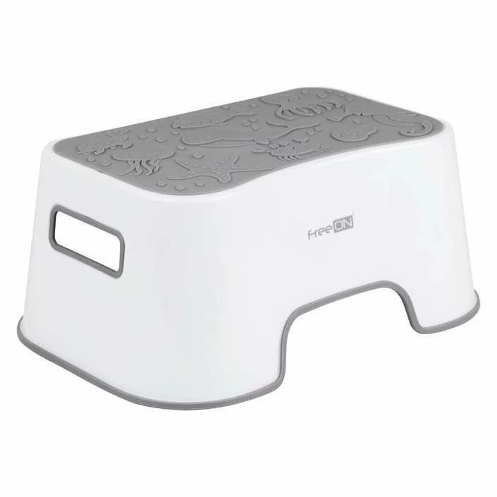 Inaltator de baie, FreeON, Antiderapant, Cu baza antialunecare, 38 x 36 x 16 cm, White/Grey