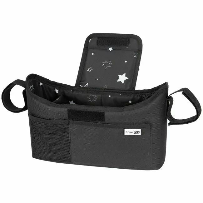 Organizator universal, FreeON, Pentru carucior, Cu multiple compartimente, Black Symphony