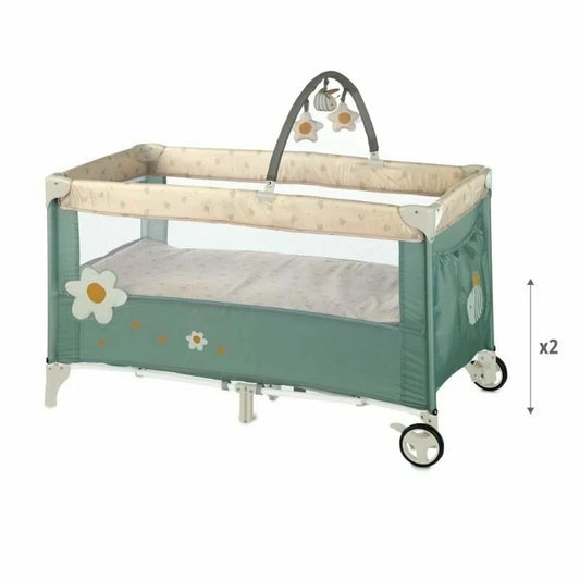 Patut pliant, Jane, Duo Level, Cu roti, Cu arcada cu jucarii, Geanta de transport, Cu doua nivele, Conform standardelor europene EN 716-1:2017+AC:2019EN 16890:2017 + A1:2021, Mist