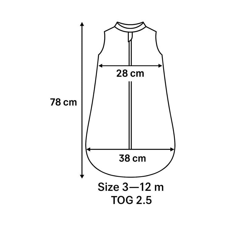 Sac de dormit, MimiNu, Premium, Din bumbac interlock, Materiale certificate Oeko Tex Standard 100, Cu fermoar, 3 - 12 luni, 2.5 Tog, Soft Grey