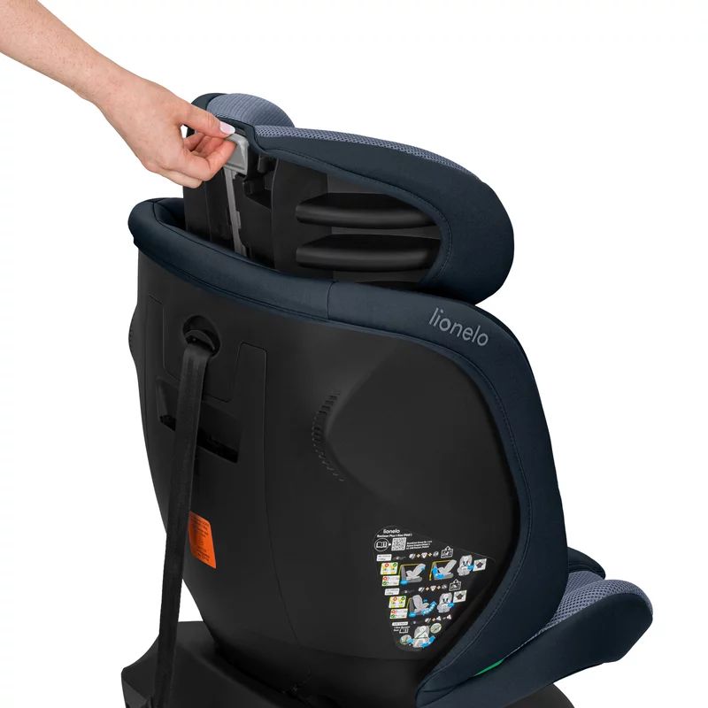 Scaun auto, Lionelo, Bastiaan Plus i-Size, 4 in 1, Protectie laterala, Cu spatar inclinabil in 6 pozitii, Cu tetiera reglabila in 12 pozitii, Rotire 360 grade, Top Tether, 0-36 Kg, 40-150 cm, Cu Isofix, Conform cu R129/04, Navy Blue