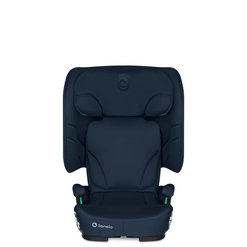 Scaun auto pliabil, Lionelo, Orin, i-Size, 100-150 cm, Tetiera reglabila in 14 pozitii, Spatar in 4 pozitii, Isofix+Top Tether, Sezut ergonomic, Husa transport, Suport sticla, Albastru