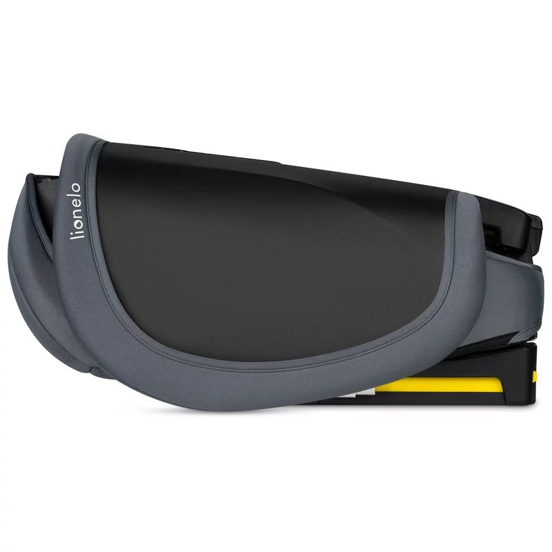 Scaun auto pliabil, Lionelo, Orin, i-Size, 100-150 cm, Tetiera reglabila in 14 pozitii, Spatar in 4 pozitii, Isofix+Top Tether, Sezut ergonomic, Husa transport, Suport sticla, Gri Grafit