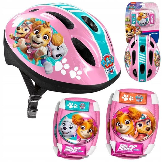 Set casca protectie, genunchiere si cotiere, Stamp, Disney, Sigure si confortabile, Reglabile, Conform cu EN1078, Marime 50/56 cm, 3 ani+, Paw Patrol