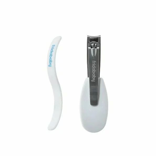 Set ingrijire unghii bebelusi, FridaBaby, Unghiera cu protectie, Lama curbata pentru taiere lina, Pila S pentru netezire, Fara BPA, 0 luni+, Alb
