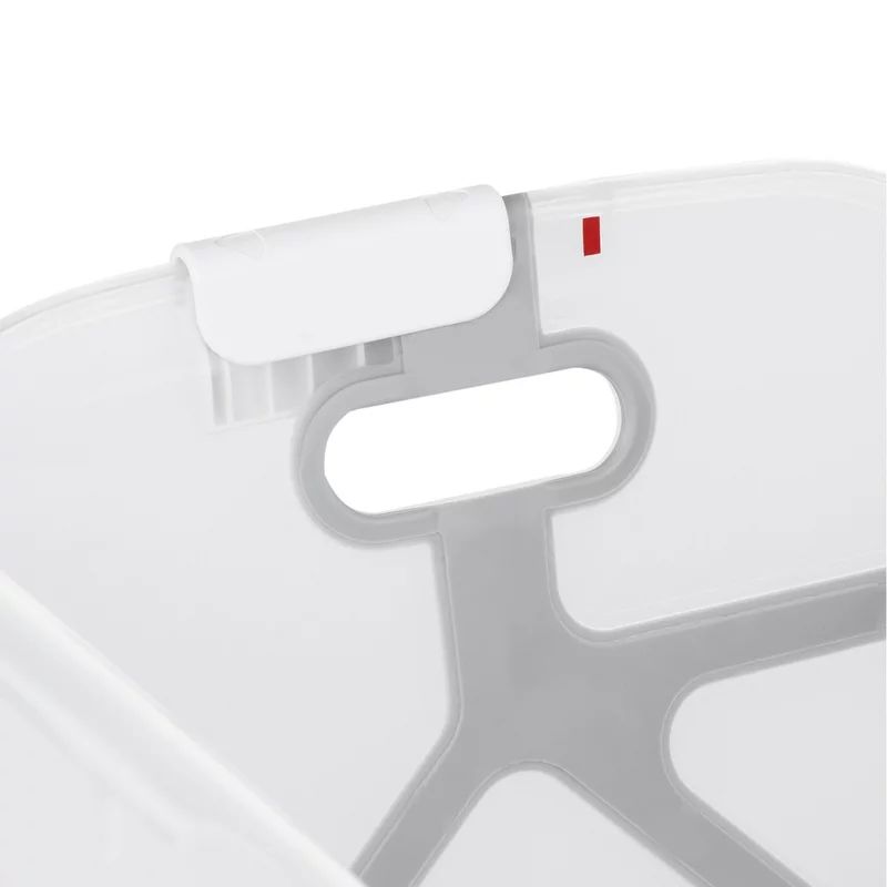 Cadita de baie cu pliere ultra-compacta, Jane, Oasis, Cu doua manere, 68 x 42 x 26 cm, Conform cu standardul european de siguranta EN 17072:2018, White