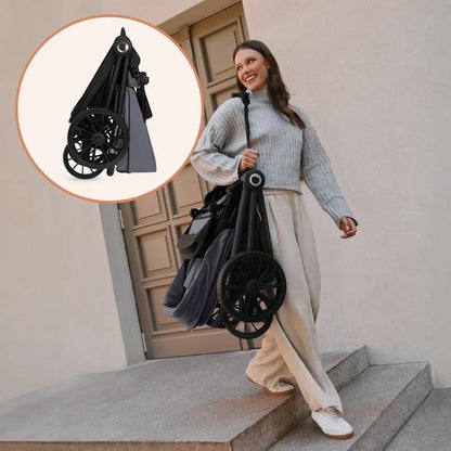 Carucior 2 in 1, Lionelo, Mika Plus, Cadru din aluminiu, Cu landou intarit si salteluta moale, Reversibil, Cu sistem de ventilatie 3D, Cu accesorii, Pana la 22 kg, Conform cu EN1888-1 EN1888-2, EN1466, Gri