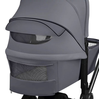 Carucior 2 in 1, Lionelo, Mika Plus, Cadru din aluminiu, Cu landou intarit si salteluta moale, Reversibil, Cu sistem de ventilatie 3D, Cu accesorii, Pana la 22 kg, Conform cu EN1888-1 EN1888-2, EN1466, Gri