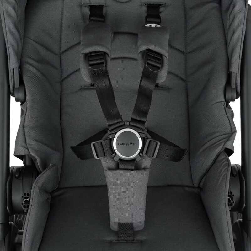 Carucior 2 in 1, Petite&Mars, Scout, Cu landou pliabil, Reversibil, Spatar si suport de picioare reglabile in 3 pozitii, Maner ajustabil, Cu accesorii, Pana la 22 kg, 0 luni+, Gri