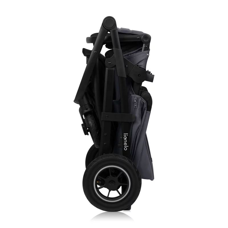 Carucior 3 in 1, Lionelo, Amber Plus, Cadru aluminiu, Cu landou intarit si salteluta moale, Cu scoica auto testata ADAC, Reversibil, Maner ajustabil, Cu accesorii, Cu ventilatie panoramica 3D, Pana la 22 kg, EN1888-1, EN1888-2, EN1466, ECE R129, Gri