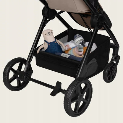 Carucior 3 in 1, Lionelo, Greet, Pana la 15 kg, Cadru aluminiu, Cu landou si salteluta moale, Cu scoica auto, Reversibil, Cu accesorii, Maner, suport pentru picioare, spatar reglabile, Bej