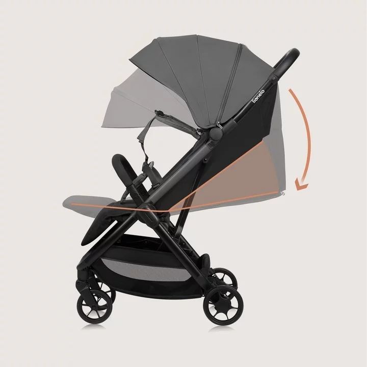 Carucior sport, Lionelo, Julie Air, Greutate redusa - 7.5 kg, Sustine 22 kg, 6 luni+, Capotina impermeabila, Protectie SPF 50+, Include suport sticla, Pliere compacta pentru calatorii, Conform cu EN1888-1 si EN1888-2, Gri