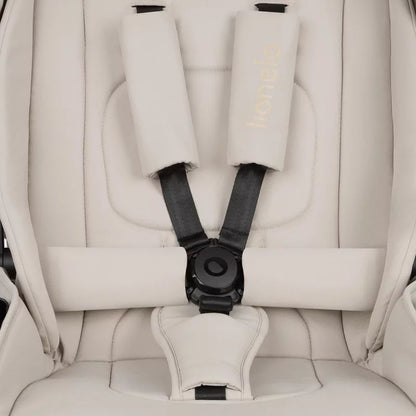 Carucior sport, Lionelo, Mika Plus, Cadru din aluminiu, Copertina XXL, Spatar reglabil in 3 pozitii, Cu accesorii, Pana la 22 kg, 6-48 luni; EN1888-1, EN1888-2 EN1466, Bej