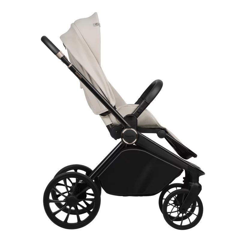 Carucior sport, Lionelo, Mika Plus, Cadru din aluminiu, Copertina XXL, Spatar reglabil in 3 pozitii, Cu accesorii, Pana la 22 kg, 6-48 luni; EN1888-1, EN1888-2 EN1466, Bej