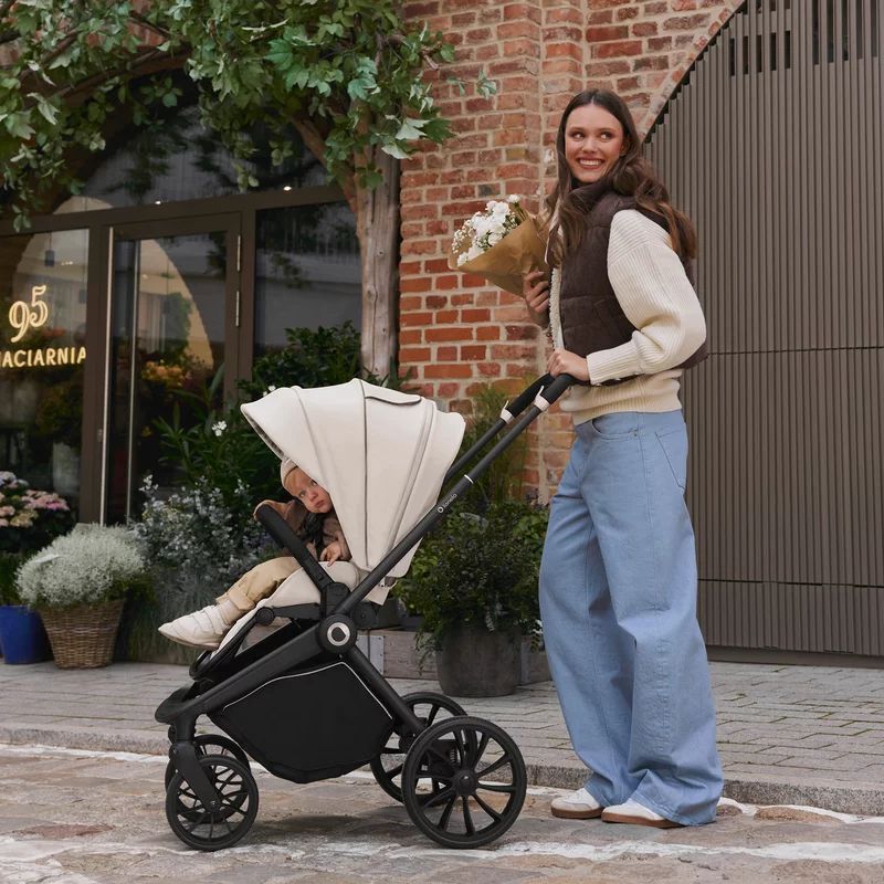 Carucior sport, Lionelo, Mika Plus, Cadru din aluminiu, Copertina XXL, Spatar reglabil in 3 pozitii, Cu accesorii, Pana la 22 kg, 6-48 luni; EN1888-1, EN1888-2 EN1466, Bej