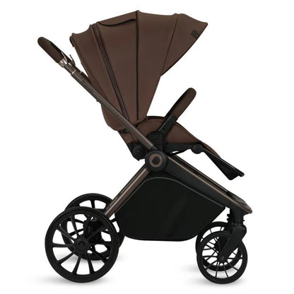 Carucior sport, Lionelo, Mika Plus, Cadru din aluminiu, Copertina XXL, Spatar reglabil in 3 pozitii, Cu accesorii, Pana la 22 kg, 6-48 luni; EN1888-1, EN1888-2 EN1466, Mocha Mousse