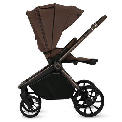 Carucior sport, Lionelo, Mika Plus, Cadru din aluminiu, Copertina XXL, Spatar reglabil in 3 pozitii, Cu accesorii, Pana la 22 kg, 6-48 luni; EN1888-1, EN1888-2 EN1466, Mocha Mousse