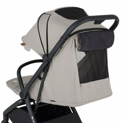 Carucior sport, Petite&Mars, Flip, Pliere compacta cu o mana, Spatar reglabil pana la pozitie de somn, Suport picioare reglabil, Copertina extensibila cu protectie UPF50+, Pana la 22 kg, 0 luni+, Gri