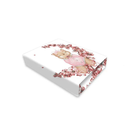 Cearceaf cu elastic, MimiNu, Pentru pat 160x80 cm, Din bumbac certificat Oeko Tex Standard 100, Design, Betty