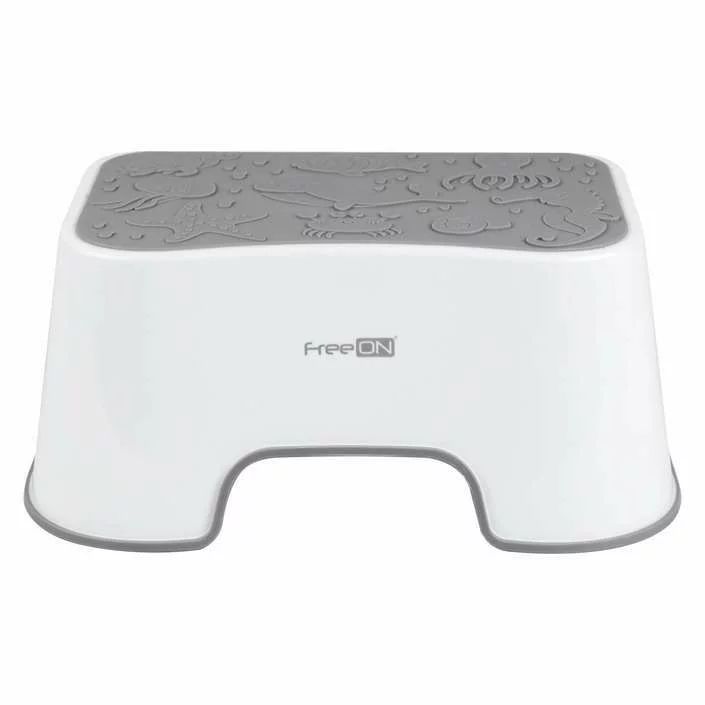Inaltator de baie, FreeON, Antiderapant, Cu baza antialunecare, 38 x 36 x 16 cm, White/Grey