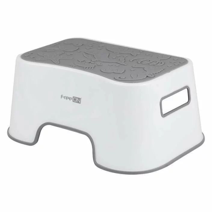 Inaltator de baie, FreeON, Antiderapant, Cu baza antialunecare, 38 x 36 x 16 cm, White/Grey