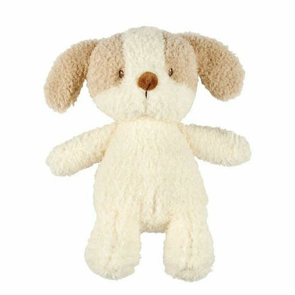 Jucarie plus bebelusi, Nattou, Baby Dog, 24 cm, Material moale si pufos, Prieten de joaca si mangaiere, Stimuleaza simtul tactil si motricitatea fina, 0 luni+, Bej