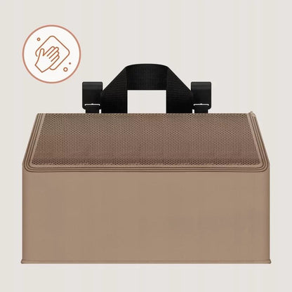 Organizator multifunctional, Lionelo, Sidepocket M, 43x15x23 cm, 3 compartimente, Universal, Constructie ranforsata, Bej