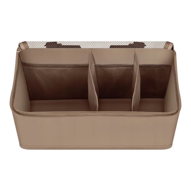 Organizator multifunctional, Lionelo, Sidepocket M, 43x15x23 cm, 3 compartimente, Universal, Constructie ranforsata, Bej