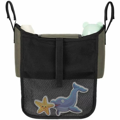 Organizator universal, FreeON, Pentru carucior, Cu multiple compartimente, Olive Green