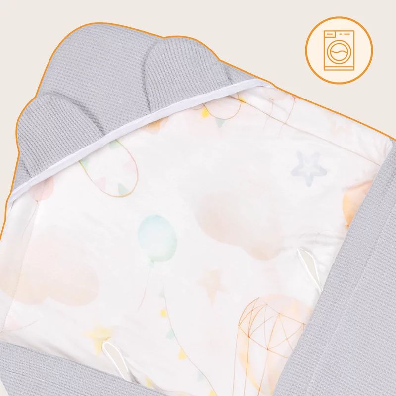 Paturica de infasat, Lionelo, Pentru scoica auto, carucior si landou, Cu multiple utilizari, Cu inchidere arici velcro, Dimensiune 90x90 cm, Din bumbac, TOG 2.5, 12-18 luni, Albastru