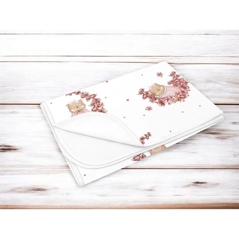 Paturica moale, MimiNu, Cu doua fete, Dimensiune 75x100 cm, Din bumbac certificat Oeko Tex Standard 100, Design, Betty