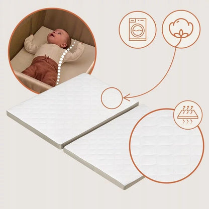 Patut multifunctional, Lionelo, Alice, 3 in 1, Material rezistent Oxford 300D, Cu iesire laterala, 0 luni+, 104×70×74 cm, Bej