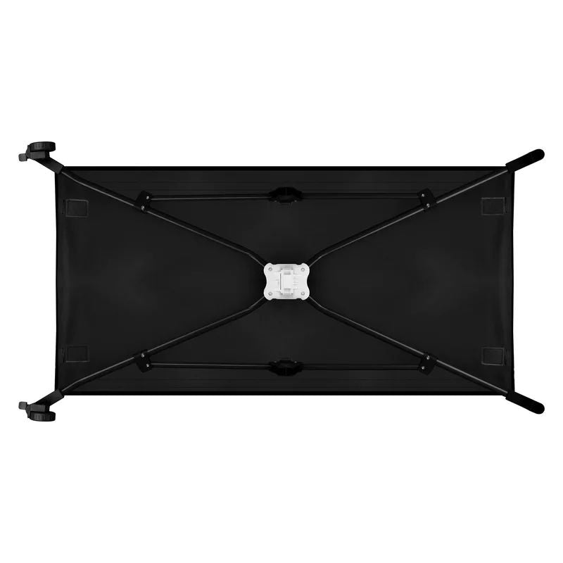 Patut pliant, Lionelo, Stefi, Cu un nivel, Cu intrare laterala cu fermoar, 2 roti, 120x60 cm, Conform cu standardul european de securitate EN 716, Negru