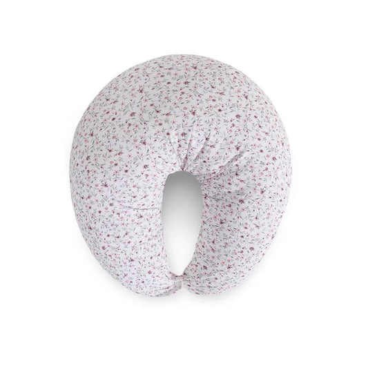 Perna pentru alaptat, Ceba Baby, Husa detasabila din bumbac, Cu puf siliconizat, 150x60x37 cm, Oeko-Tex Standard 100, Basic Forget-me-not
