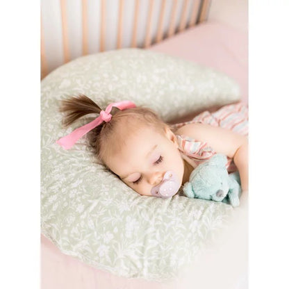 Perna pentru alaptat, Ceba Baby, Husa detasabila din bumbac, Cu puf siliconizat, 150x60x37 cm, Oeko-Tex Standard 100, Basic Hoya