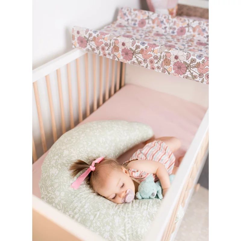 Perna pentru alaptat, Ceba Baby, Husa detasabila din bumbac, Cu puf siliconizat, 150x60x37 cm, Oeko-Tex Standard 100, Basic Hoya