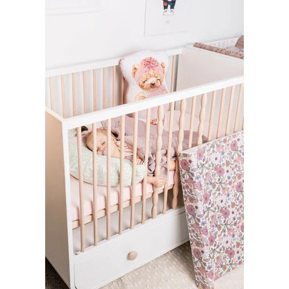 Perna pentru alaptat, Ceba Baby, Husa detasabila din bumbac, Cu puf siliconizat, 150x60x37 cm, Oeko-Tex Standard 100, Basic Hoya