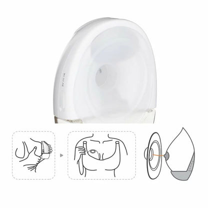 Pompa de san, Petite&Mars, Gaia Duo, Portabila, Cu 3 moduri, Panou control, Autonomie pana la 2.5 h, 9 functii de masaj, Silentioasa- 55db, Capacitate 180 ml, Alb