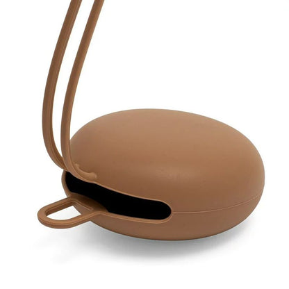 Port suzeta, New Baby, Cu lant, Protejeaza de murdarie, Silicon, Fara BPA, 0 luni+, Brown