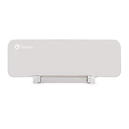 Protectie laterala pat, Lionelo, Lora, Pliabila, Sistem de blocare StandSafe, Geanta de transport inclusa, 105 x 45 cm, Bej